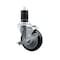 Service Caster 4'' SS Black Poly Swivel 1-5/8'' Expanding Stem Caster with Brake SCC-SSEX20S414-PPUB-BLK-TLB-158 - alternate 1